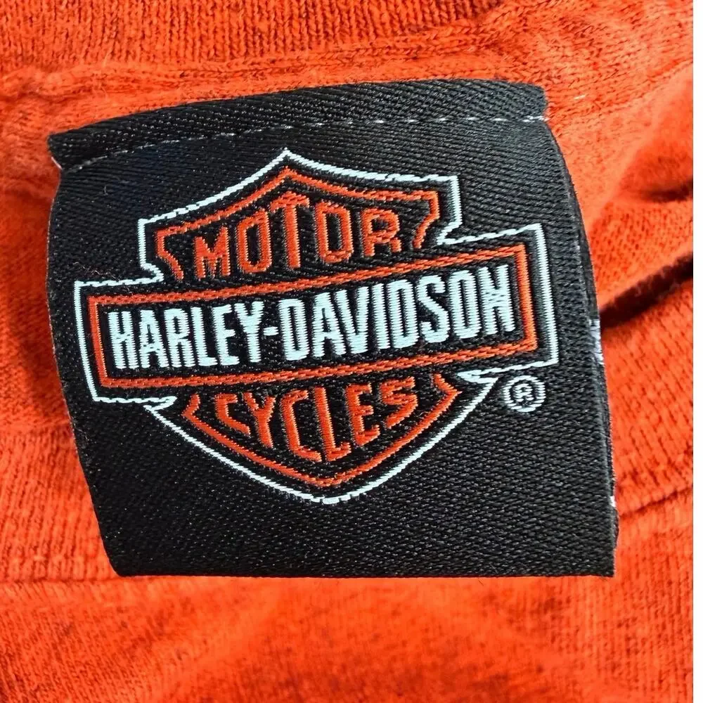 Harley-Davidson Bud’s Evansville IN Graphic T-Shirt – Orange